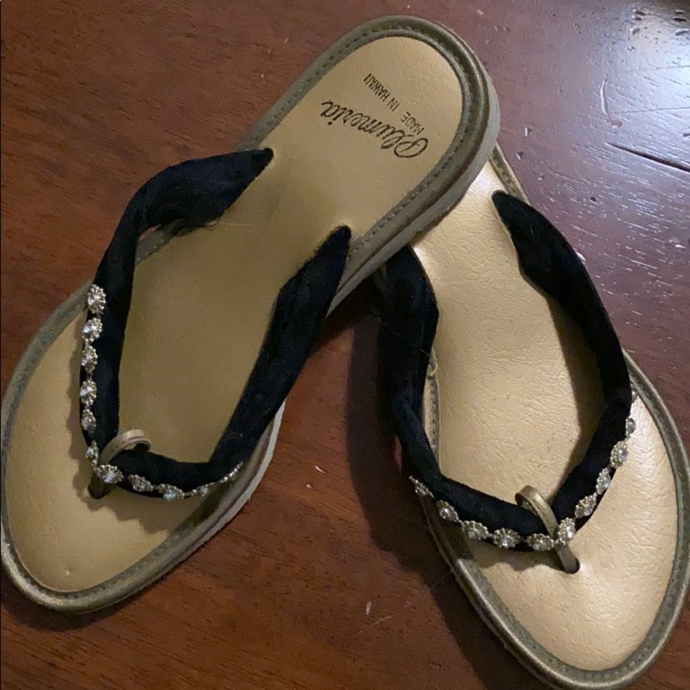 Vintage Plumeria slippers made in Hawaii